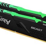 Kingston Fury Beast RGB 16GB (2x8GB) 3600MHz DDR4 CL17 Desktop Memory Kit of 2 KF436C17BBAK2/16